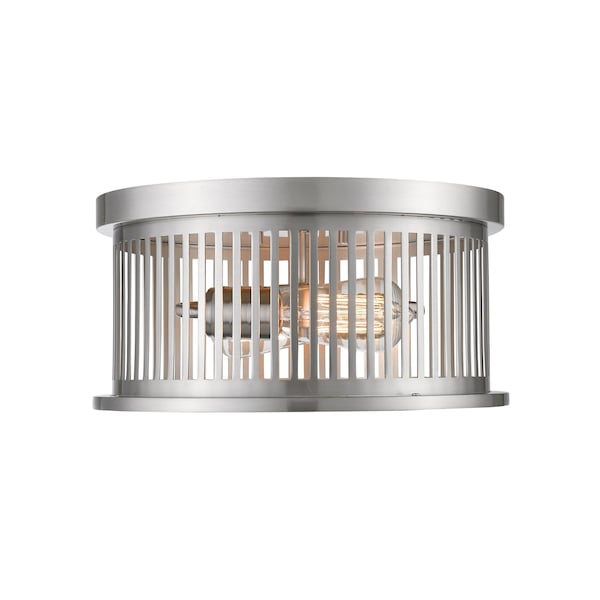 Z-Lite Camellia 2 Light Flush Mount, Brushed Nickel 334F2BN - main